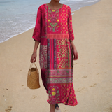 Grażyna - Długa zwiewna sukienka elegancka i wygodna