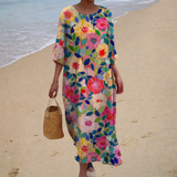 Grażyna - Długa zwiewna sukienka elegancka i wygodna