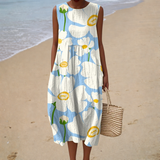 Daria - Wygodna Letnia Sukienka bez Rękawów