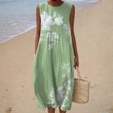 Daria - Wygodna Letnia Sukienka bez Rękawów