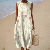 Daria - Wygodna Letnia Sukienka bez Rękawów