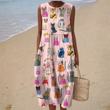 Daria - Wygodna Letnia Sukienka bez Rękawów