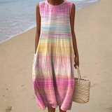 Daria - Wygodna Letnia Sukienka bez Rękawów