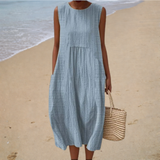 Daria - Wygodna Letnia Sukienka bez Rękawów