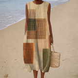 Daria - Wygodna Letnia Sukienka bez Rękawów