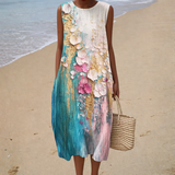 Daria - Wygodna Letnia Sukienka bez Rękawów