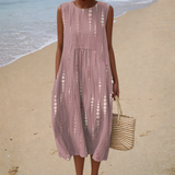 Daria - Wygodna Letnia Sukienka bez Rękawów