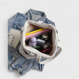 Tilda - Torebka tote em prążki z sznurkiem