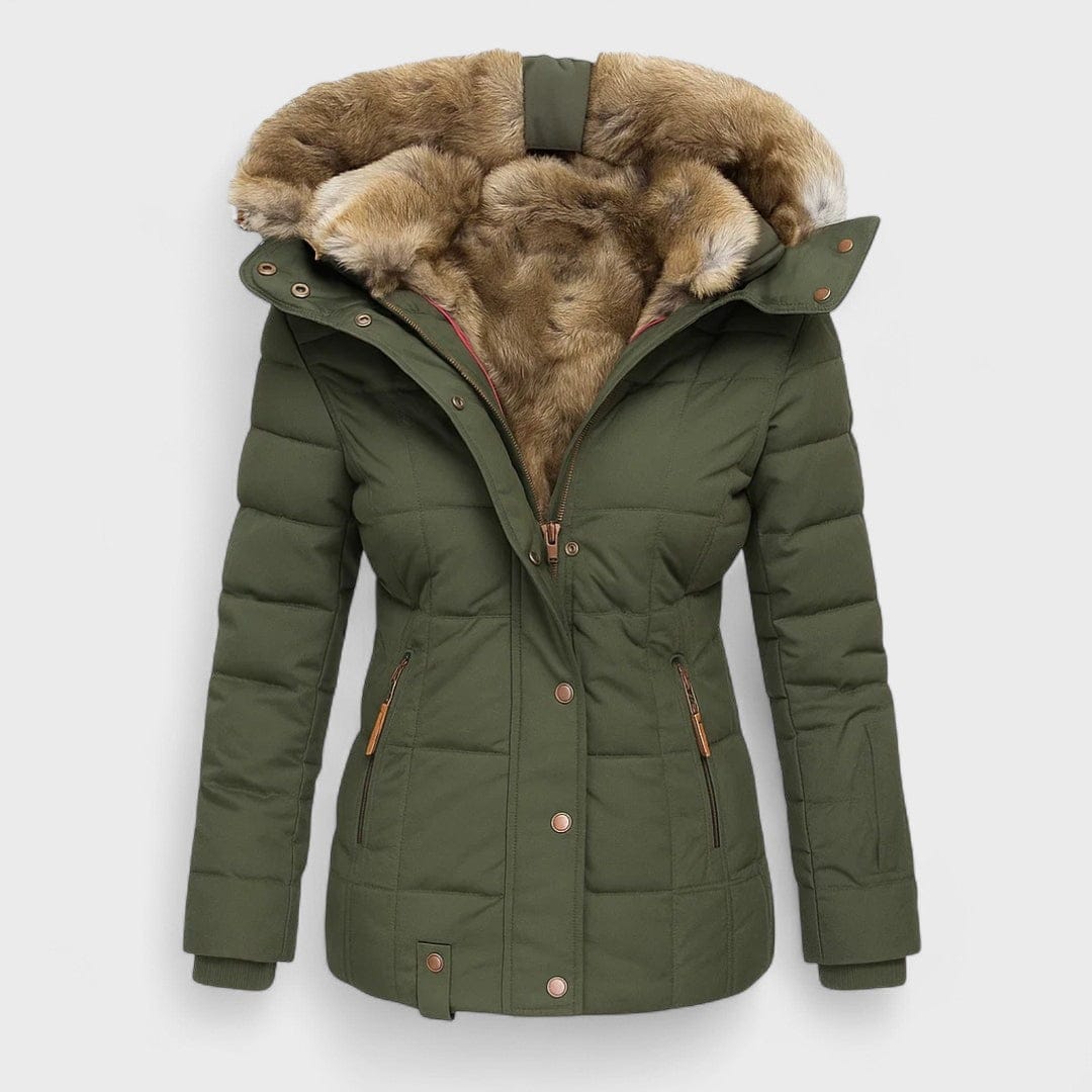 Marlena - Zimowy płaszcz com futrzanym wypełnieniem