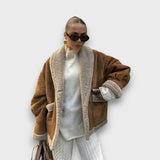 Gina - Ciepła kurtka com futrzaną podszewką