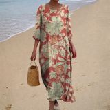 Grażyna - Długa zwiewna sukienka elegancka i wygodna